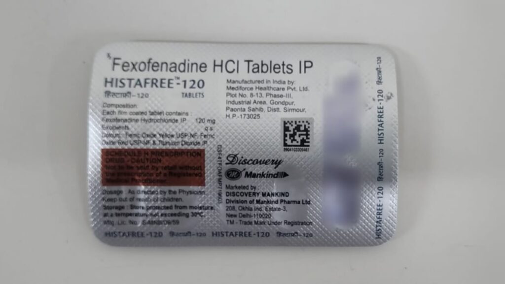 Histafree 120 Tablet